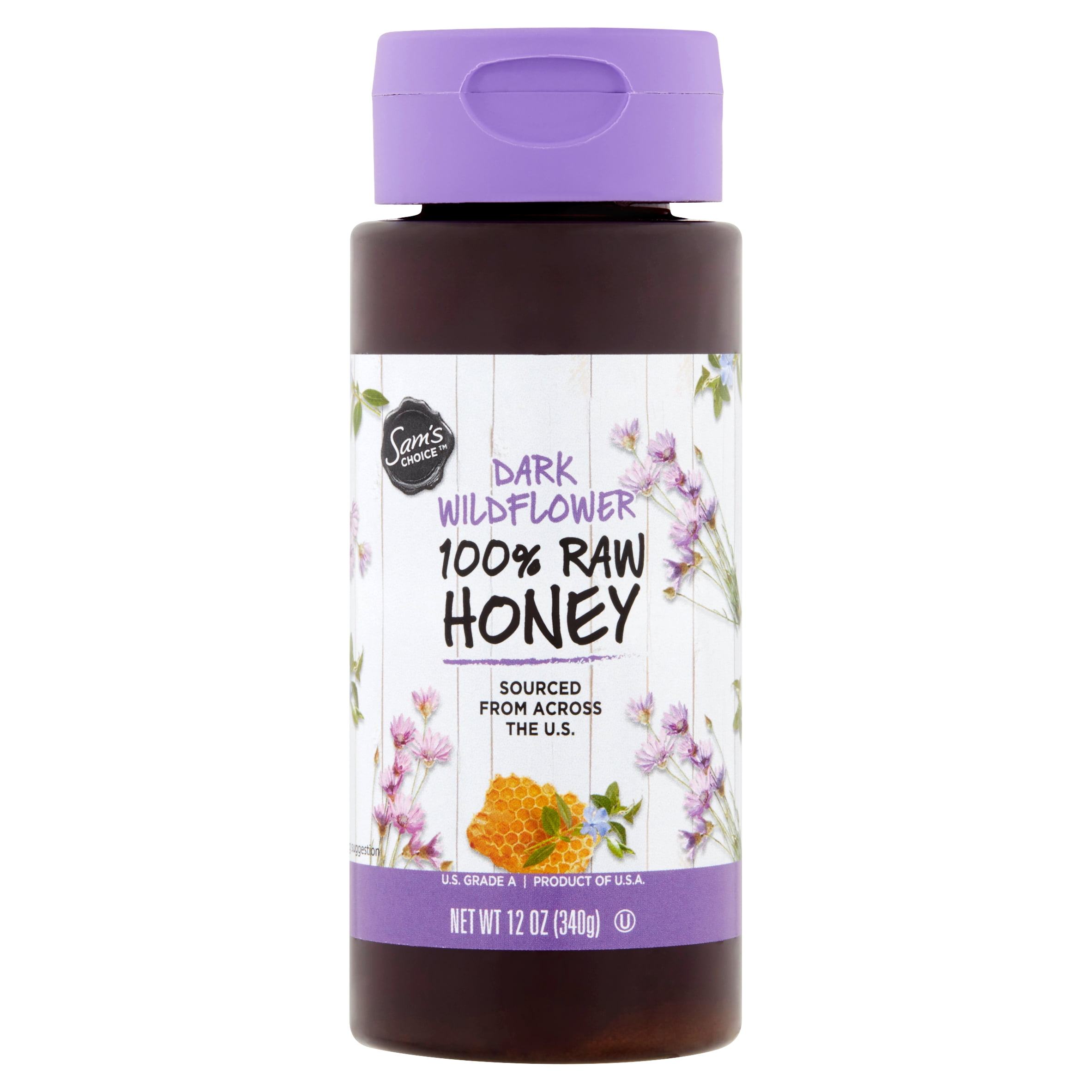 Sam's Choice Dark Wildflower 100% Raw Honey, Grade A, 12oz