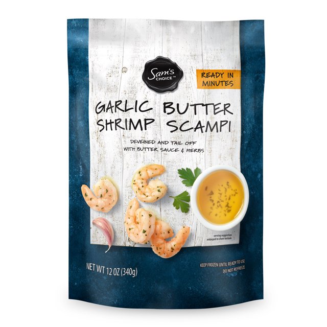 Sam's Choice Frozen Garlic Butter Shrimp Scampi, 12 oz