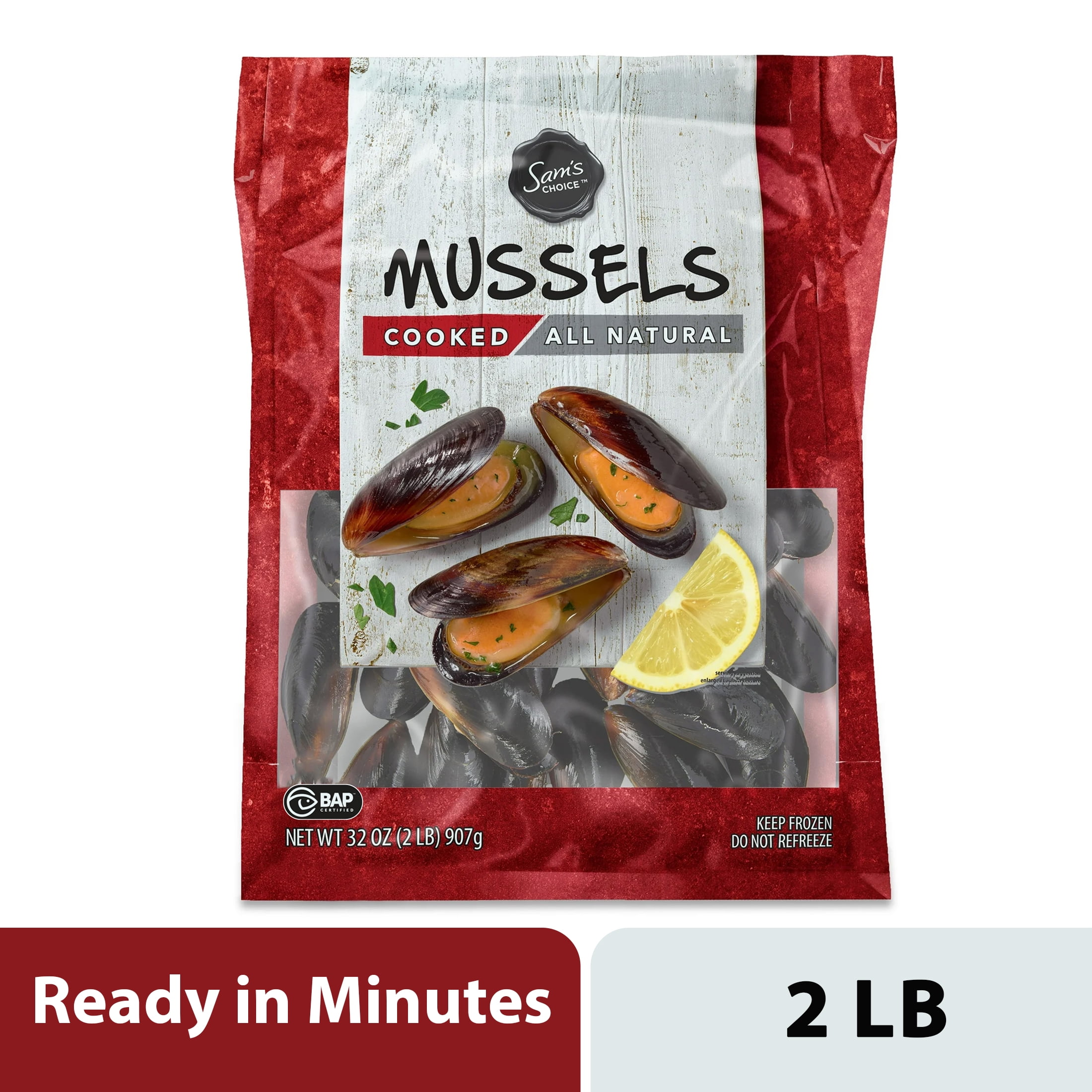 Sam's Choice Frozen Mussels, 2 lb