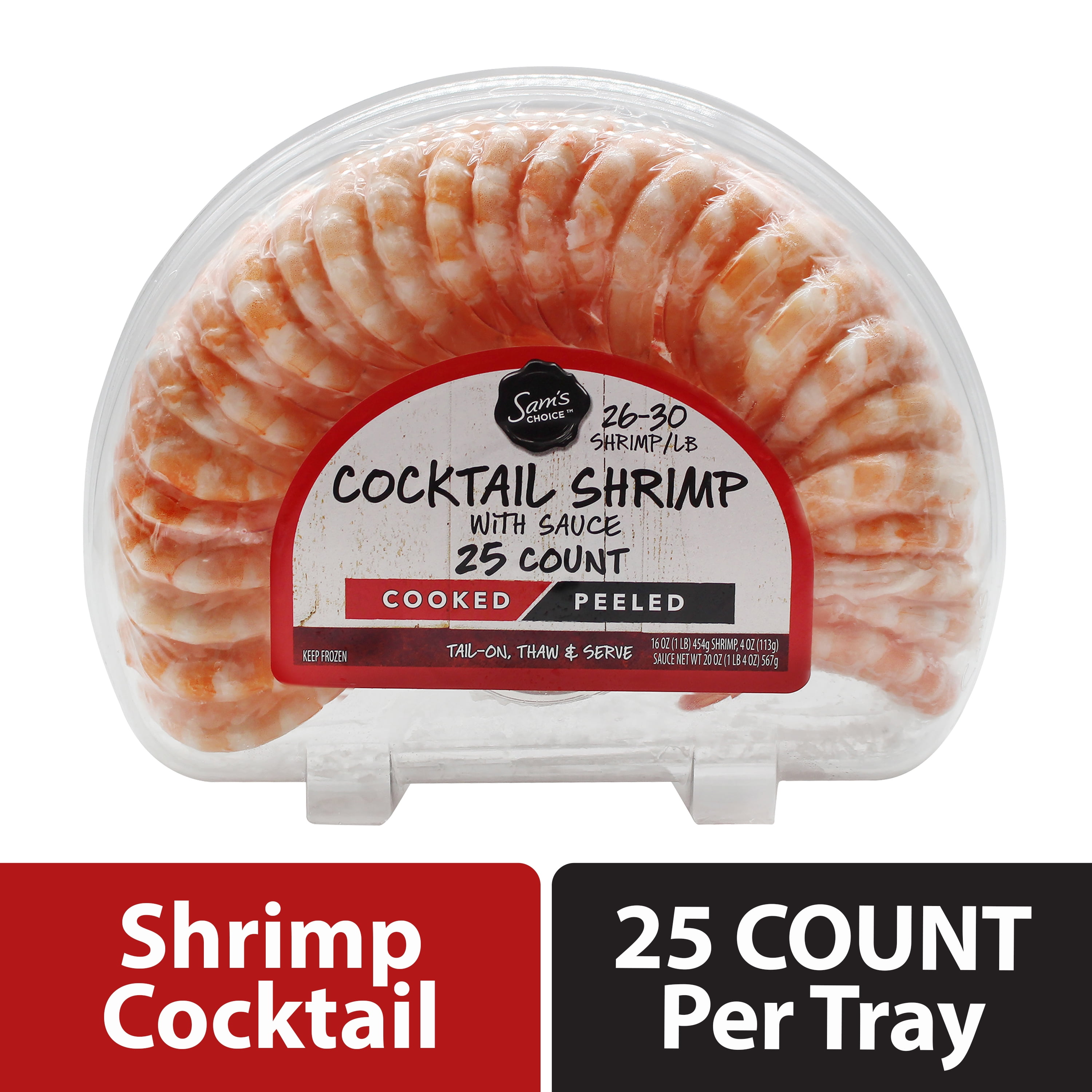 Sam's Choice Frozen Peeled Deveined Shrimp Cocktail Ring with Sauce, 20 oz