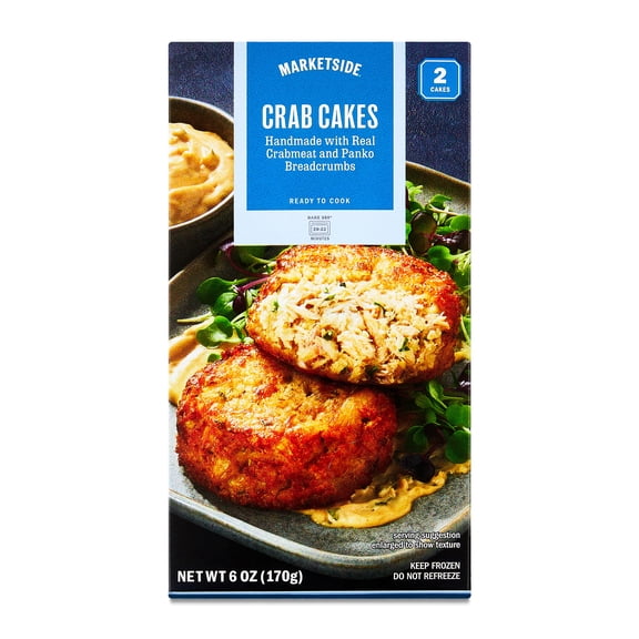 Marketside Maryland Style Crab Cakes, Frozen, 2 Count, 6 oz