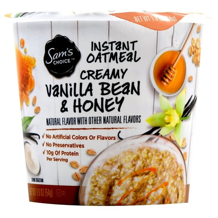 Sam's Choice Instant Oatmeal Cup, Creamy Vanilla Bean & Honey, 1.9 oz