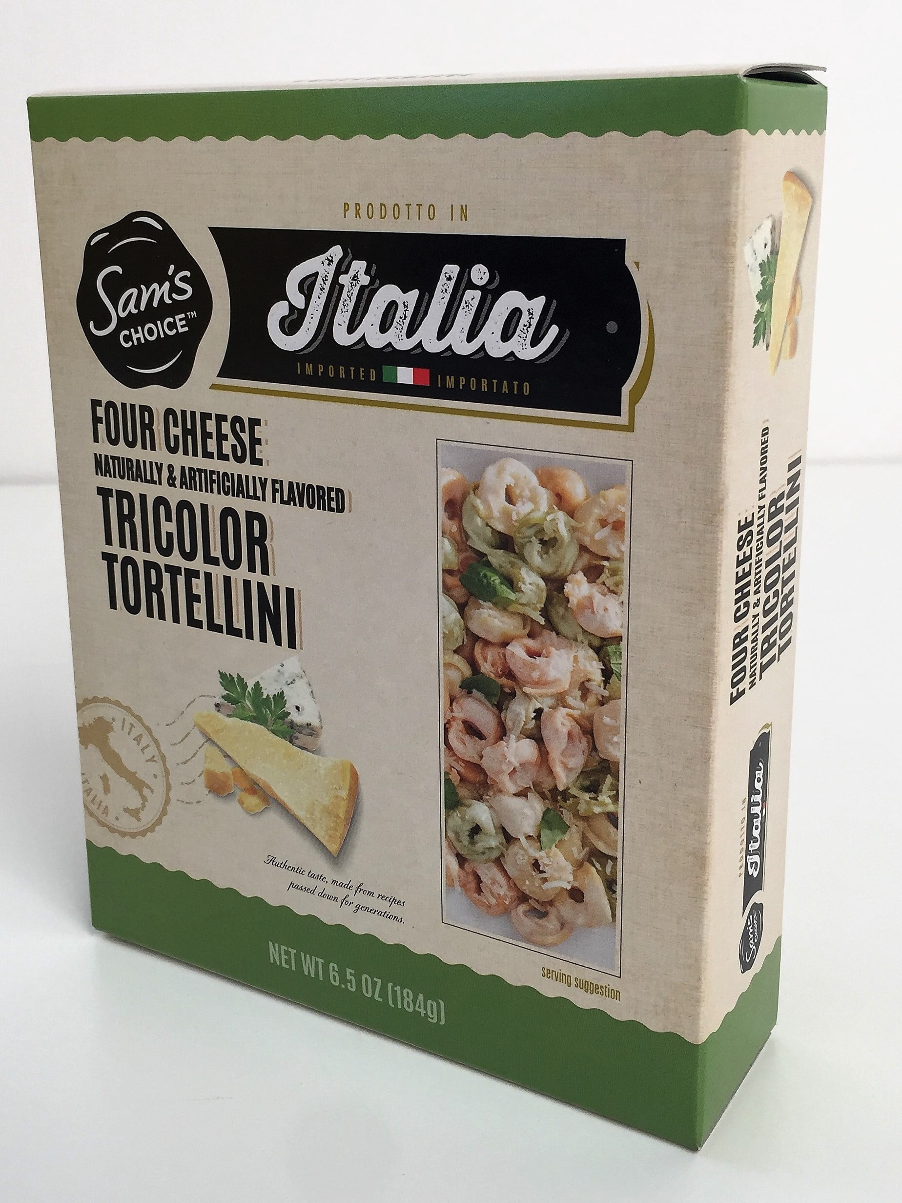 Sam's Choice Italia Four Cheese Tricolor Tortellini Meal Kit, 6.5 oz ...
