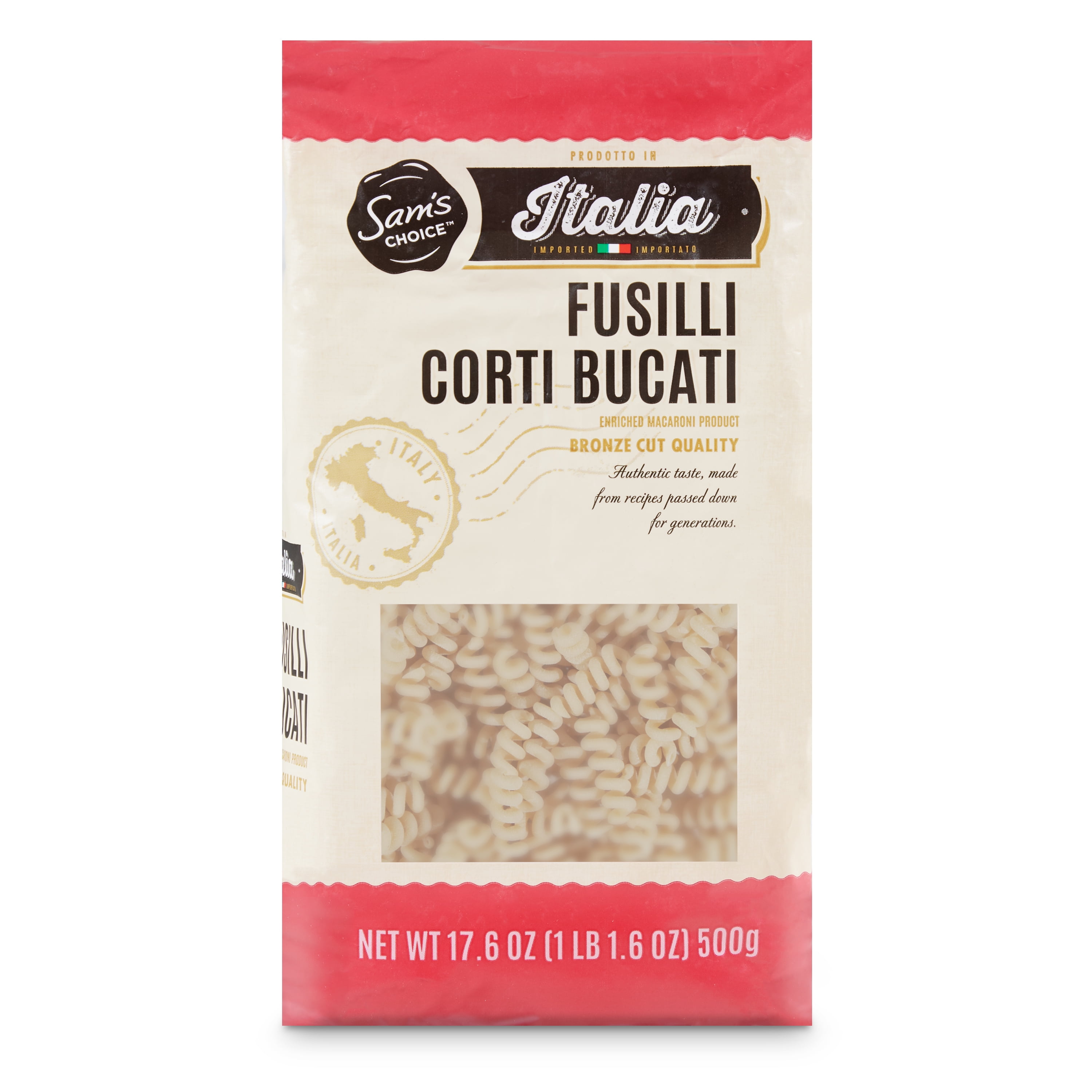 Sam's Choice Italia Fusilli Corti Bucati, 17.6 oz