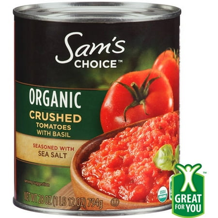Sam's Choice Organic Crushed Tomatoes with Basil, 28 oz