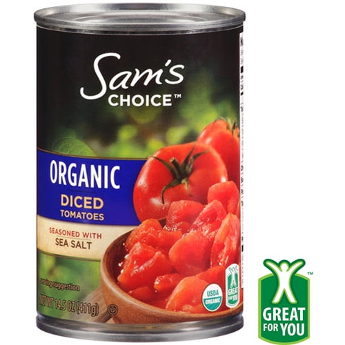 Sam's Choice Organic Diced Tomatoes Seasoned with Sea Salt, 14.5 oz