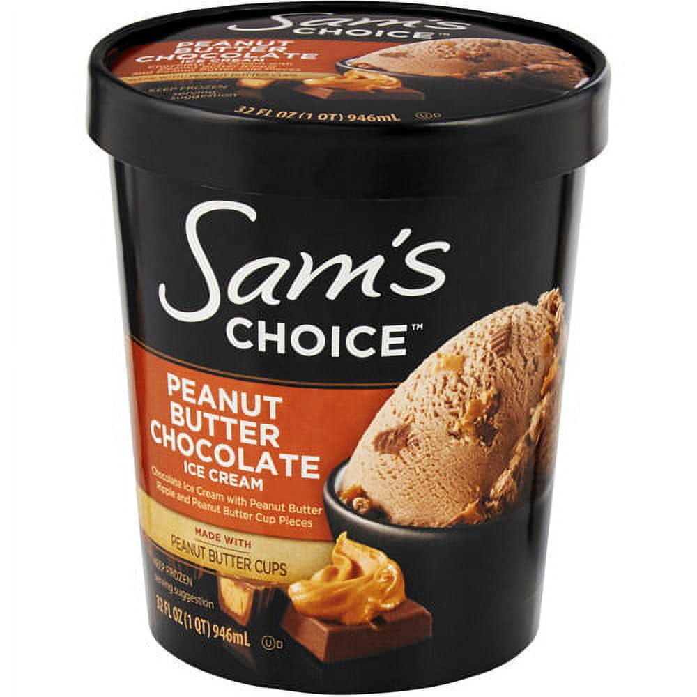 Sam's Choice Peanut Butter Chocolate Ice Cream, 1 qt