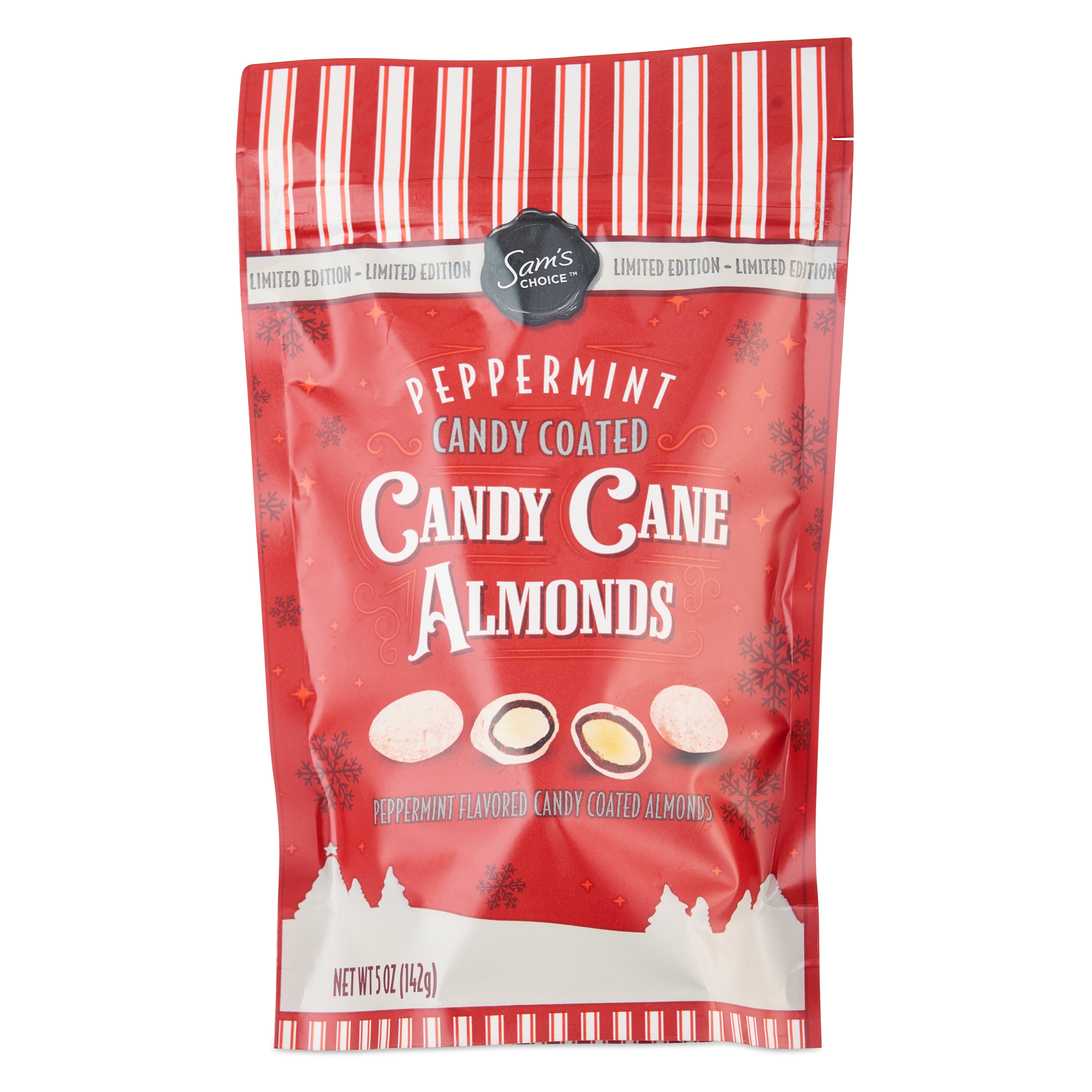 Sam's Choice Peppermint and White Chocolate Candy Coated Candy Cane Almonds, 5 oz