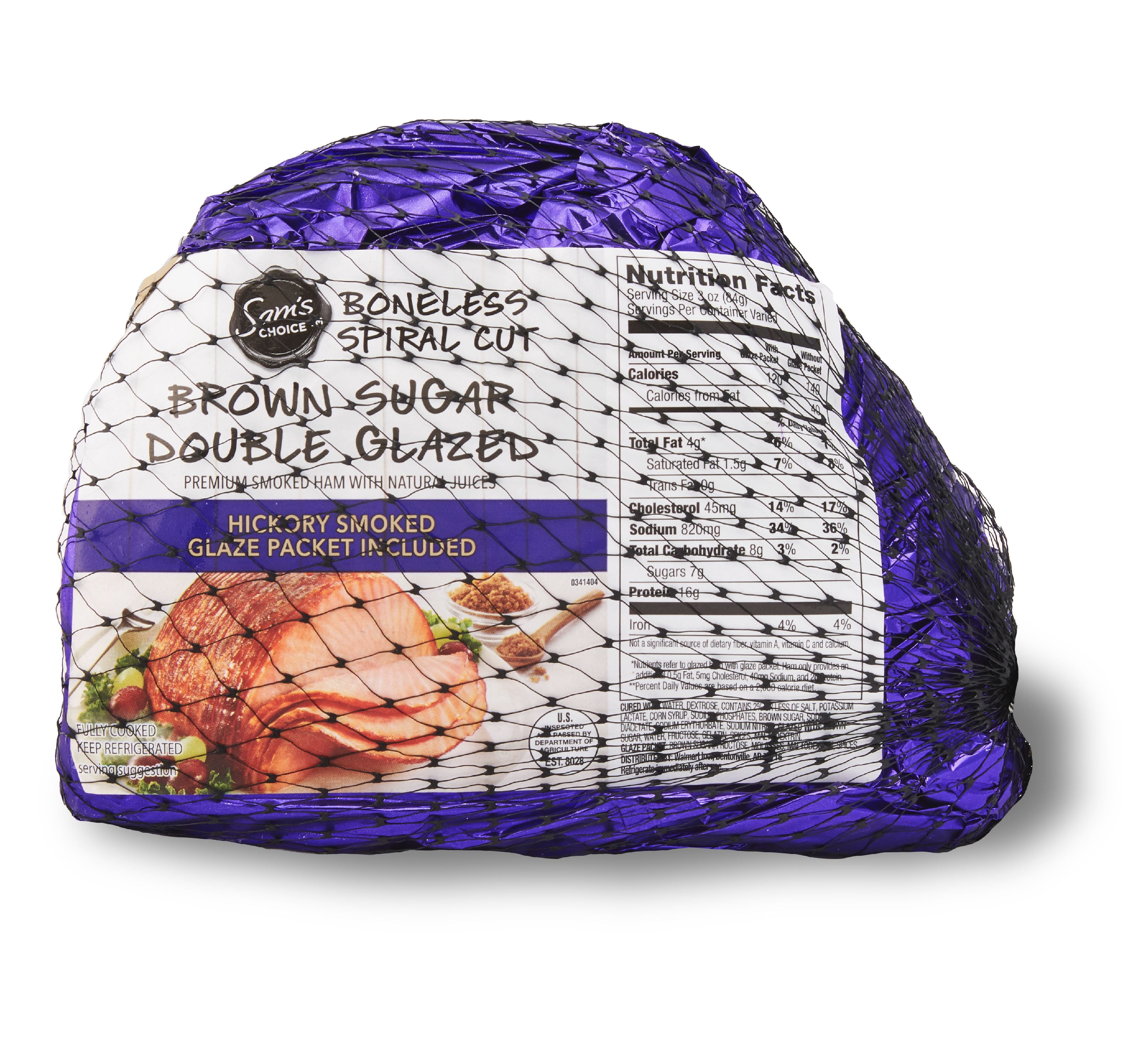 Sam's Choice, Pork, SpiralCut, Boneless, Brown Sugar Double Glazed Ham