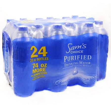 Sam's Choice Purified Drinking Water, 20 Fl Oz, 24 Count Bottles
