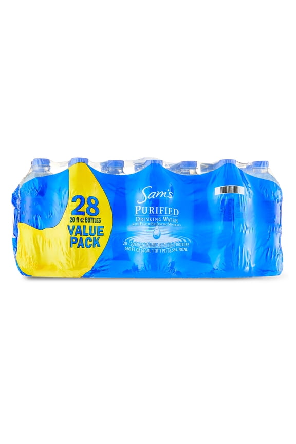 Sam's Purified Drinking Water Bottles, 20 fl oz, 28 Count