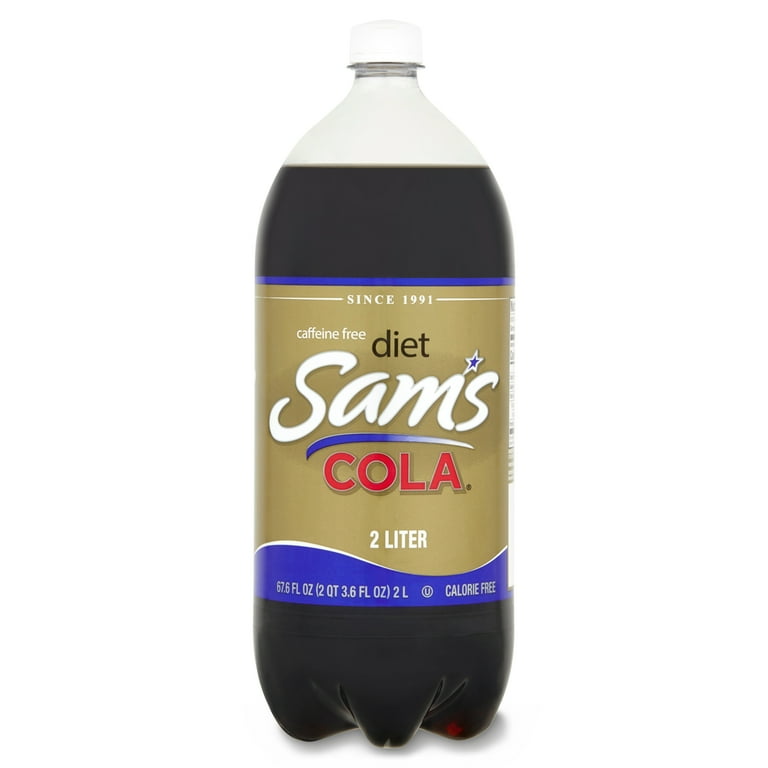 Sam’s Cola Zero Calorie, Caffeine-Free Diet Soda, 2 Liter Bottle