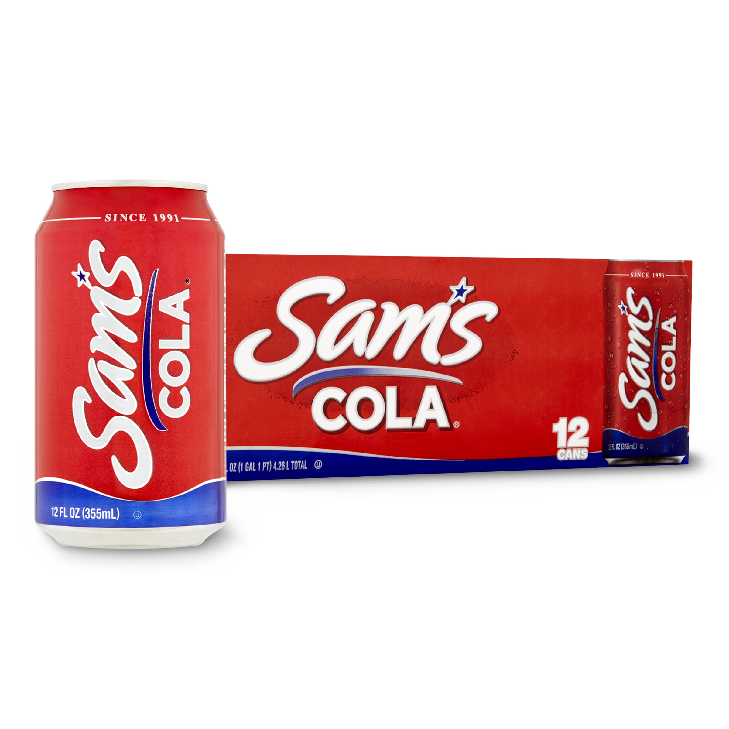 Sam's Cola Soda Pop, 12 fl oz, 12 Pack Cans