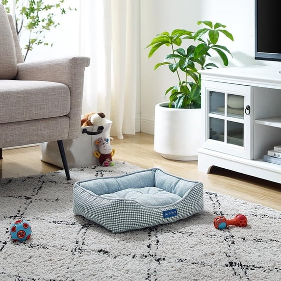 Sam's Pets Arlo® Extra Small Brown Plaid Dog Bed