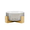 thumbnail image 1 of Sam's Pets Coco Single Pet Bowl with Wood Stand 5.11'' in Light Gray - 6.3, 1 of 5