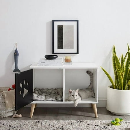 Sam's Pets Convertible® 22" Black and White Cat Tree End Table
