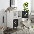 thumbnail image 1 of Sam's Pets Convertible® 37" Black and White Cat Tree End-Table Shelf, 1 of 5