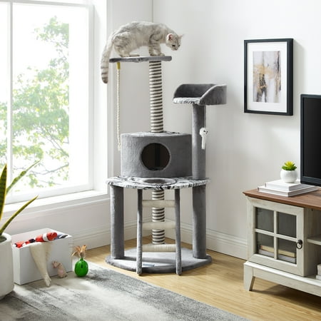Sam's Pets Dazzle 47" Gray Cat Scratching Tree