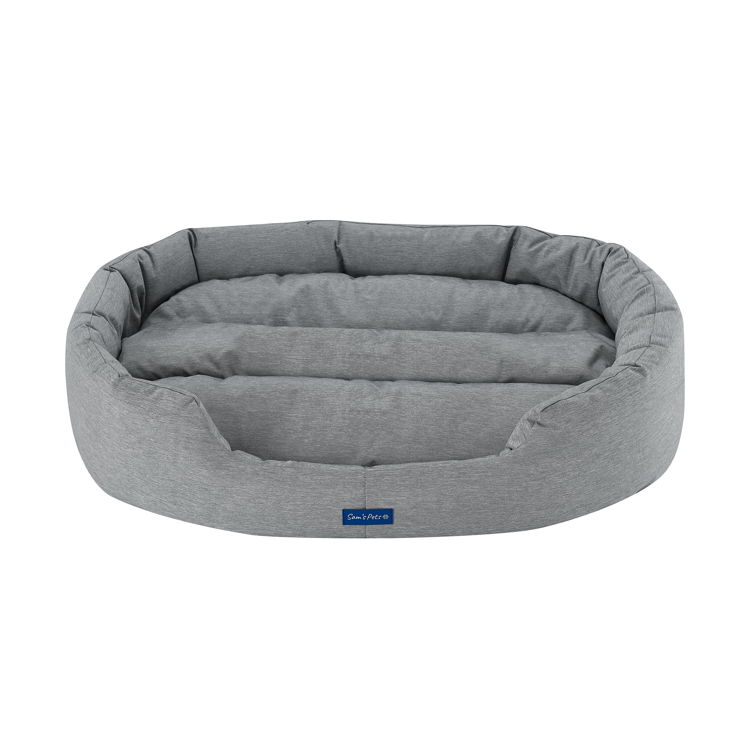 Medium Gray Water Resistant Round Pet Bed