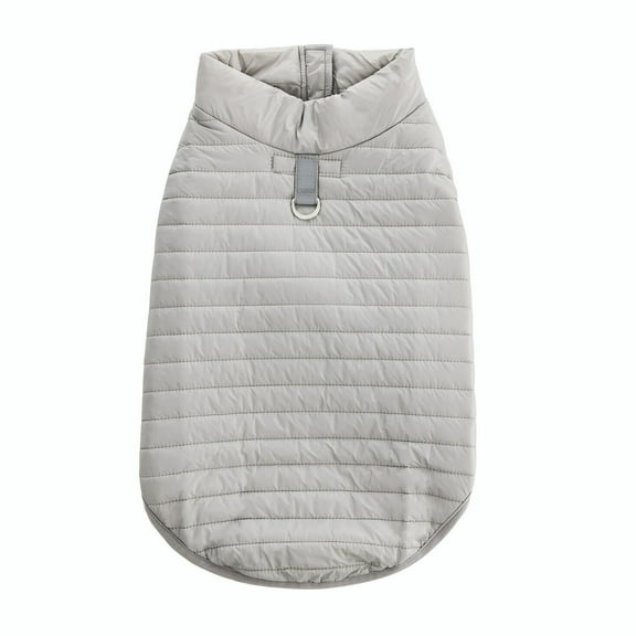Sam's Pets Monty Puffer Jacket In Silver /Size :Large - Large