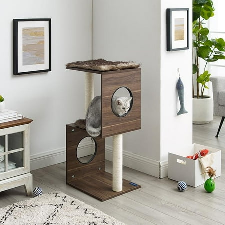 Sam's Pets Sheree 34" Dark Brown Cat Tree