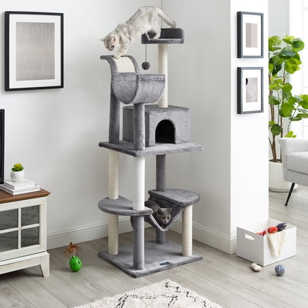 Sam's Pets Submarine 60" Gray Hard Box Cat Tree