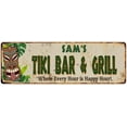 thumbnail image 1 of Sam's TIKI BAR & GRILL Metal Sign 8x24 Decor 108240040428, 1 of 1