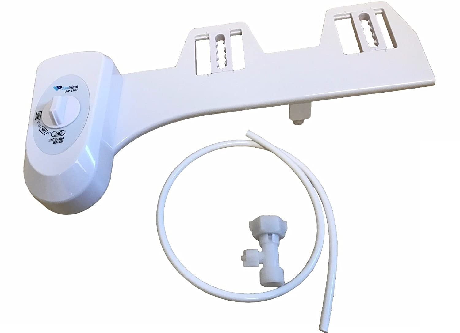SamWave Fresh Water Bidet Toilet Seat Attachment - Water Pressure Control - Adjustable Spray Nozzle Non-Electric