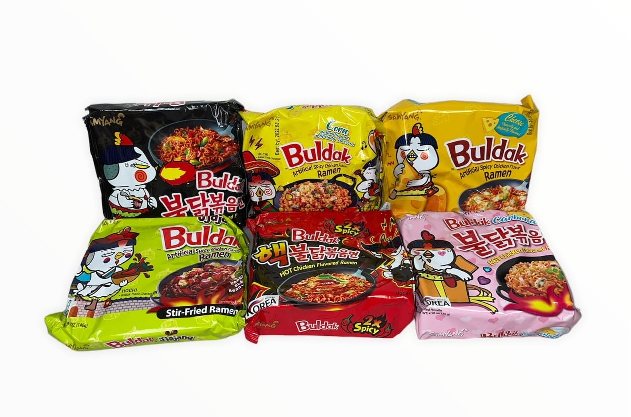 SamYang Buldak Hot Chicken Flavor Ramen Noodle; Seller's Pick of 6 Flavors;  Total 6 Packs