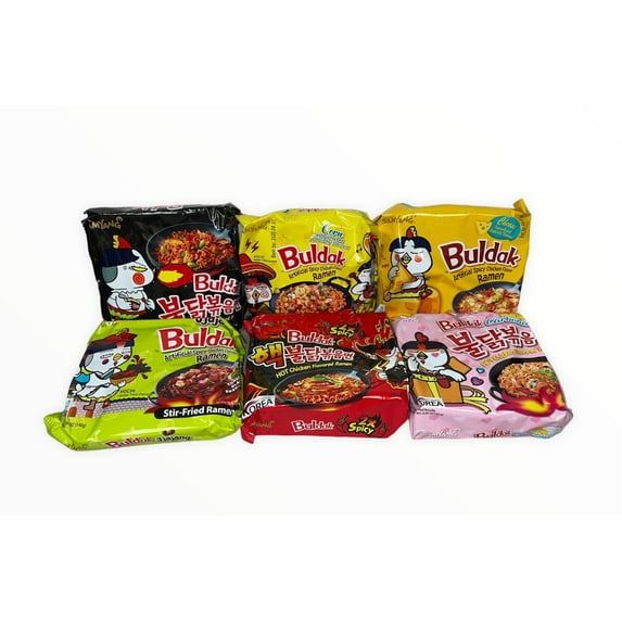 SamYang Buldak Hot Chicken Flavor Ramen Noodle; Seller's Pick of 6 Flavors; Total 6 Packs