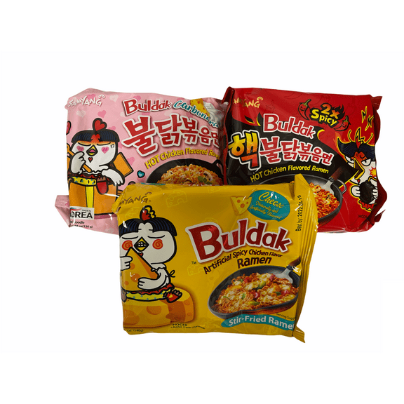 SamYang Buldak Hot Chicken Flavor Ramen Seller's Pick of 3 Flavors: 1 Serving Each