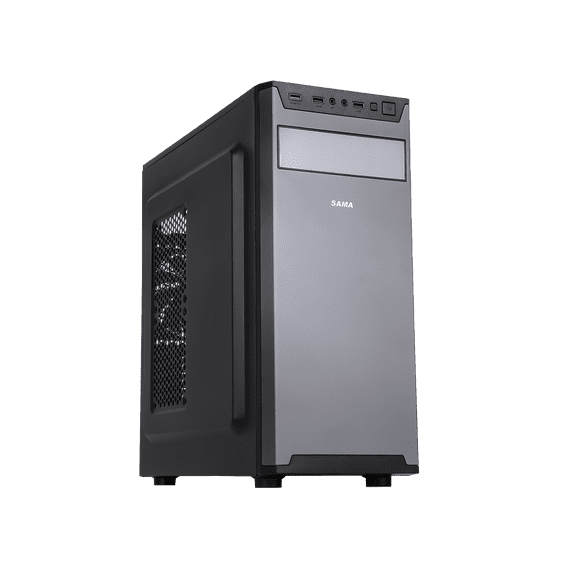 Sama Jazovo-BK Black USB3.0 Steel ATX Mid Tower Computer Case, 3 x120mm Black Fan (2 x front, 1x Rear Pre-Installed)