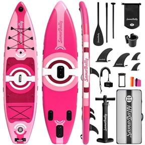 SamaDally 10.6’ Inflatable Paddle Board, 33’’ Wide Paddle Board with Central Fin for All Skill Levels, Non-Slip Deck, Stable for Yoga & Surf