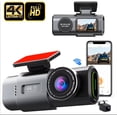 thumbnail image 1 of SAMADEX 4K Dual Dash Cam Q9 Wireless Front and Rear Night Vision Wide Angle Parking Monitor 1-Pack, 1 of 8