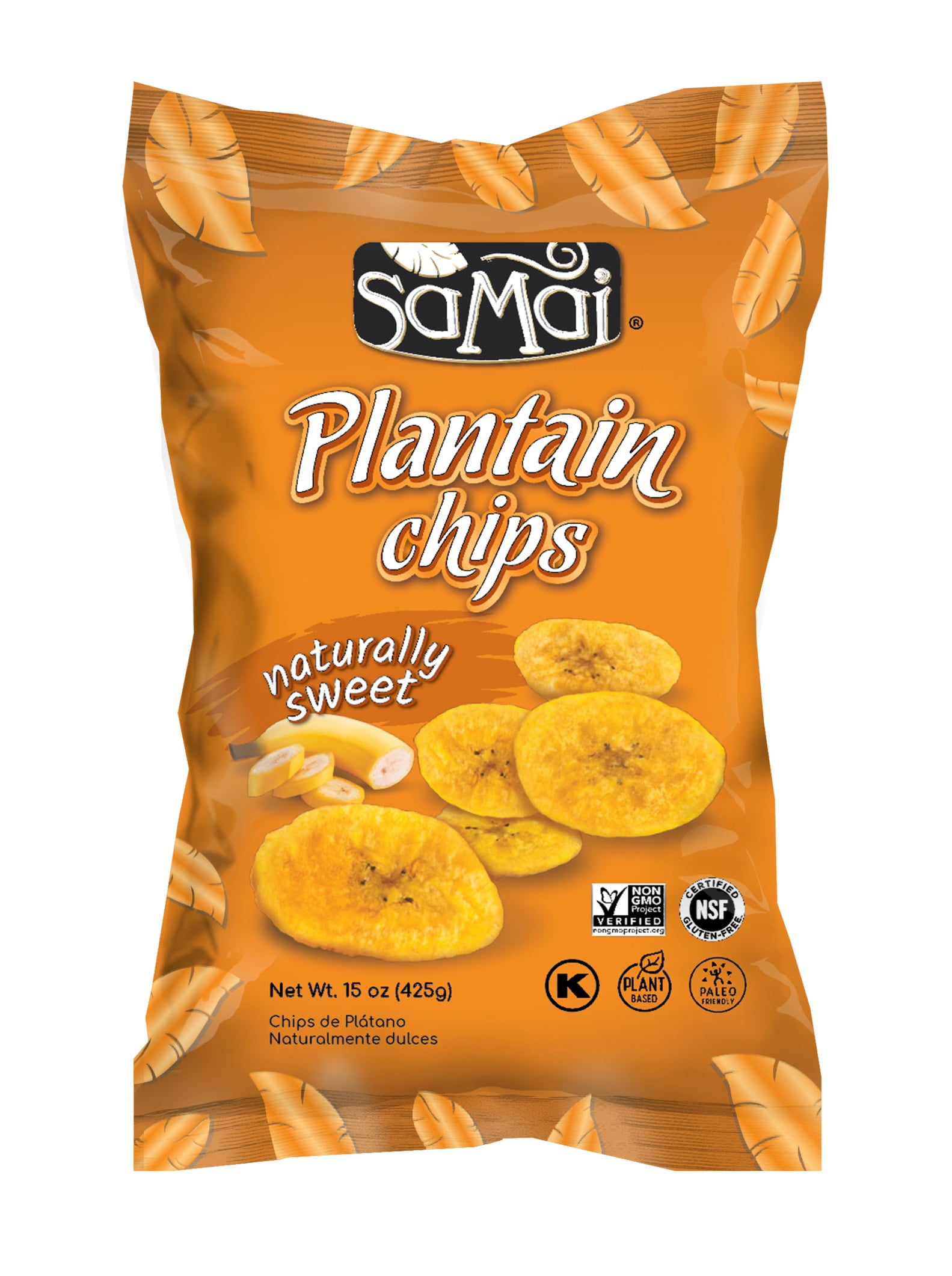 Samai Naturally Sweet Plantain Chips, 15 oz, 1 Bag