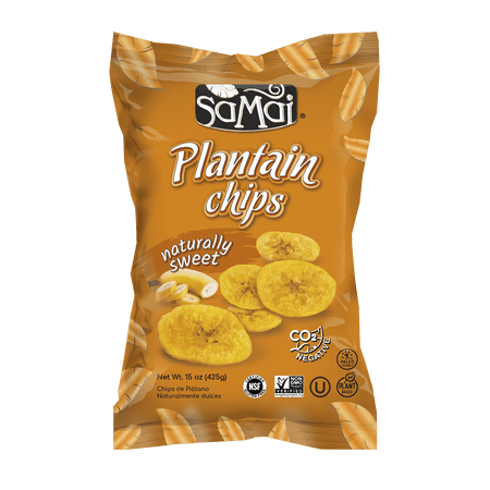 Samai Naturally Sweet Plantain Chips, 15 oz, 1 Bag