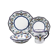 Samana Collection 16 Piece Euro Style Wavy Edge Stoneware Set By Lorren Home