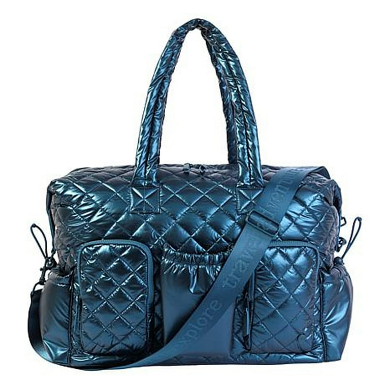Samantha Brown Luggage To-Go Quilted Weekender Carry-On Travel Bag 