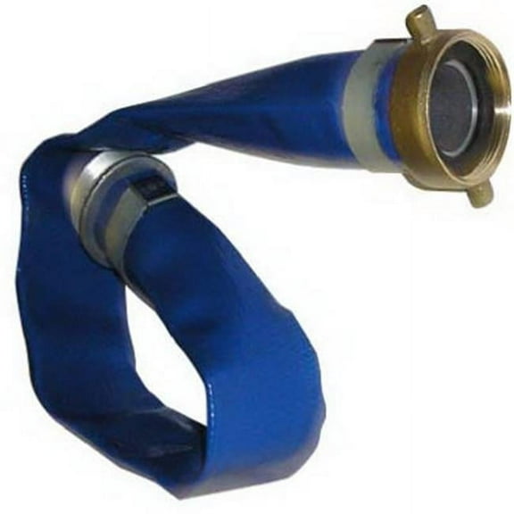 Samar 3-1300-200-50PTV 2 in. Coupled Length x 50 ft. Blue PVC Water & Discharge Hose - Blue - 2 in. x 50 ft.
