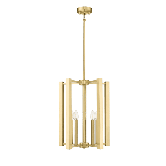 Vivio Lighting Samara Contemporary Energy Efficient 5-Light LED Matte Gold Pendant Lights