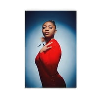 Samara Joy Female Singer Art Poster Wall Art Poster Scroll Canvas Painting Picture Living Room Decor Home 12x18inch(30x45cm)