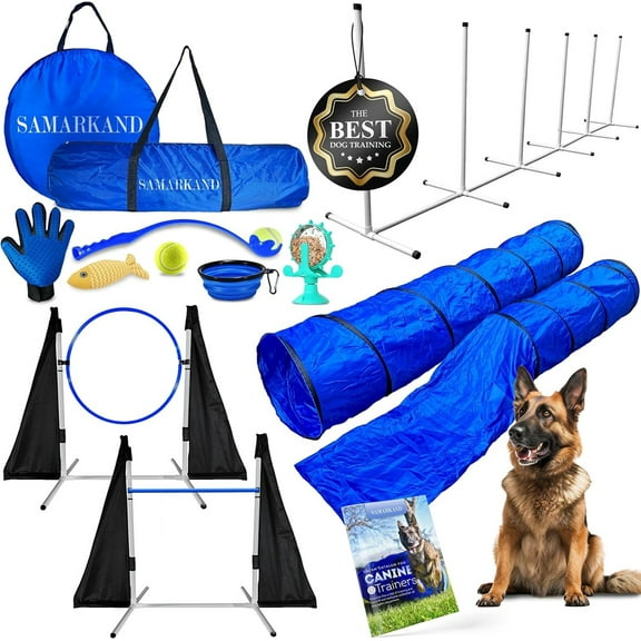 Samarkand Dog Agility Course Backyard Set Including Dog Tunnel Bags