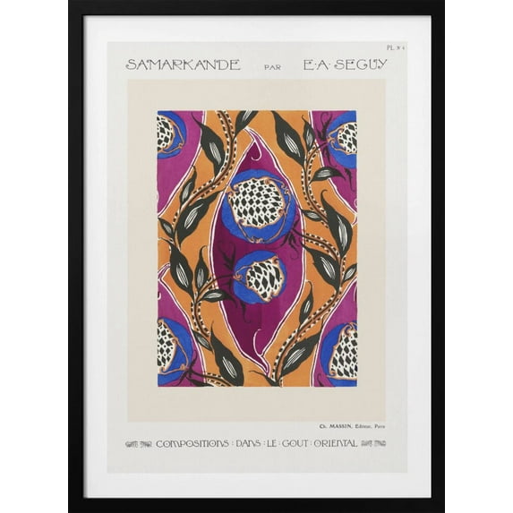 Samarkande 4 Framed Art Modern Wall Decor