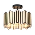 thumbnail image 1 of LNC Samay 3-Light 13-in Matte Black LED Semi-flush Mount Light,13"Lx10"Hx13"D, 1 of 14