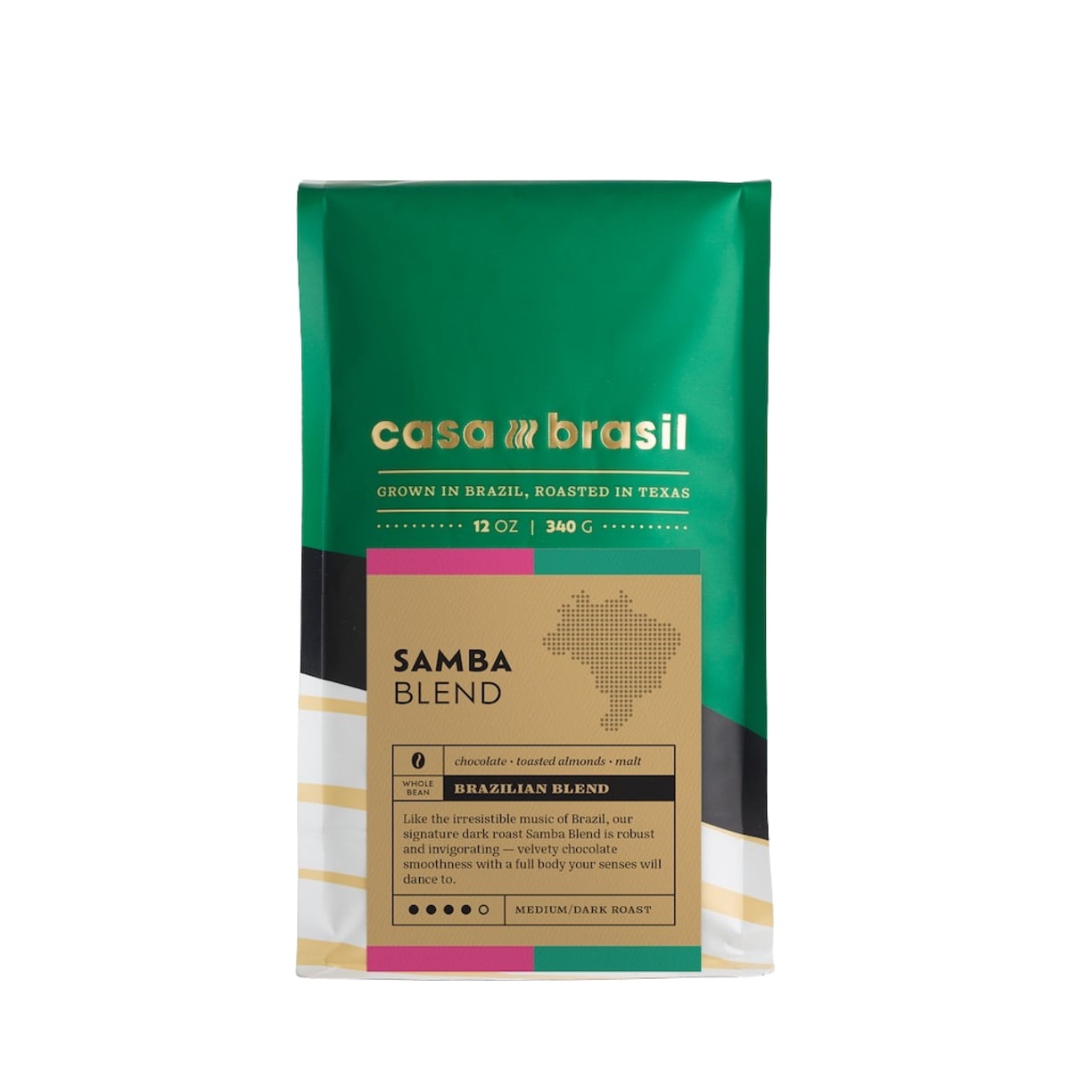 Samba Blend - Roasted by Casa Brasil Coffees - Whole Bean Coffee - 5lb Bag