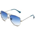 thumbnail image 1 of Samba Shades Unisex Classic Aviator Sunglasses Gold Frame Blue Lens - Glen & Ivy Sky Inspired, 1 of 5