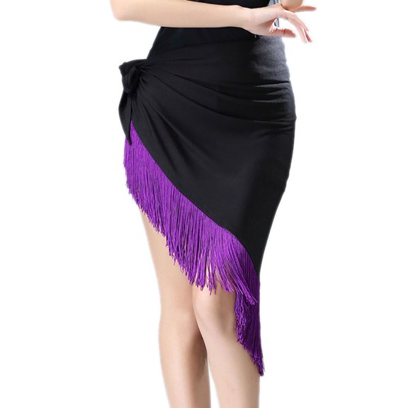 Samba Tango Ballroom Rumba Cha Cha Salsa Latin Dance Wrap Cover-up Skirt Scarf