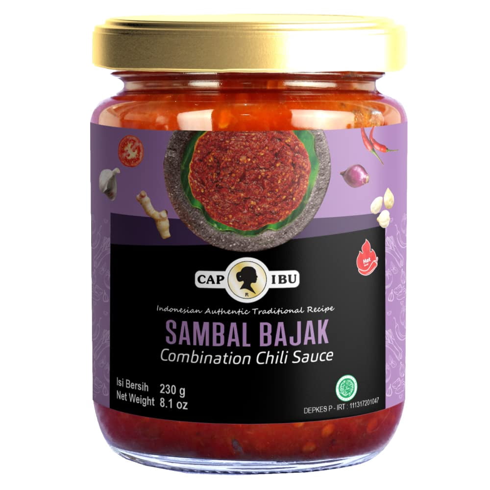 Sambal Bajak (Bajak Chili Sauce Hot) - 9.17oz (Pack of 1)