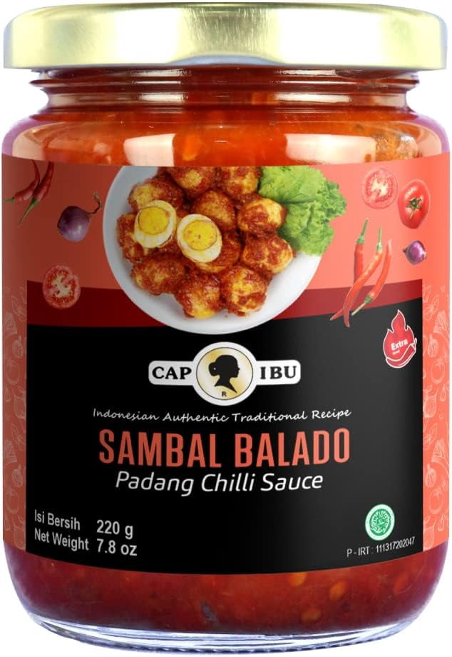 Sambal Balado (Hot) - Padang Chilli Sauce - 8.47oz (Pack of 1)