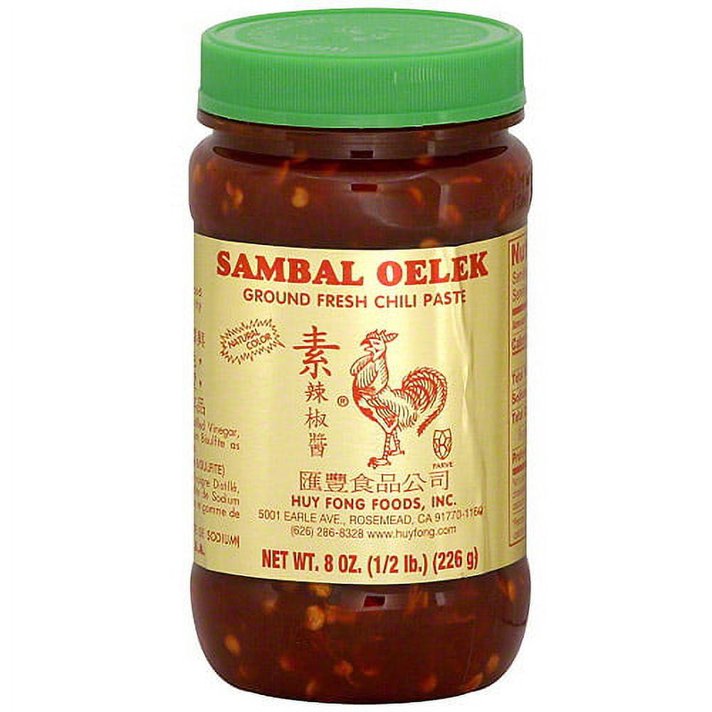 Sambal Oelek Ground Fresh Chili Paste, 8 oz (Pack of 12)